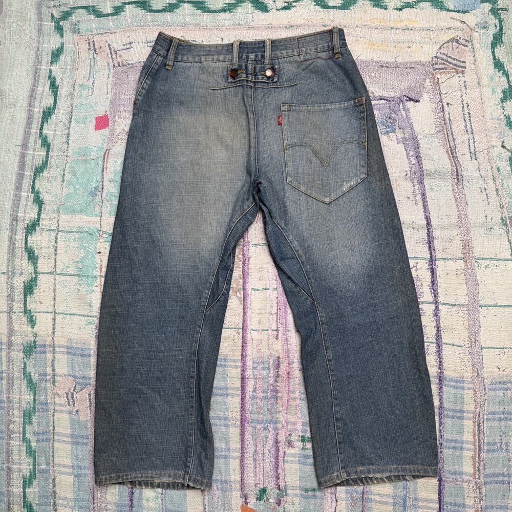 Vintage Levis Engineered Jeans Mens Blue Twisted Buckle Back One Fits 32x26.5
